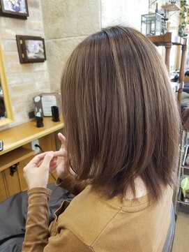 ルークス 中央林間(LOOOKS) 3Dハイライトで赤みのないブラウンを!!