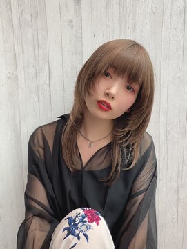 リアイス(Re:ICE) ミニウルフ/くすみブルー/流れるレイヤー/インナーハイライト