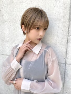 フレーム ヘア ルーム 天王寺駅前店(FRAME hair room) ハイトーン/ハンサムショート/シースルーバング