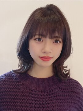 ヘアープラスヘッドスパ エン(Hair + Head spa en) 根元パ－マとパープルカラ－