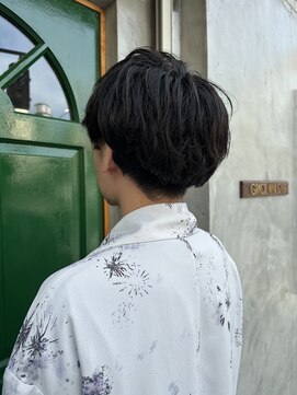 グレースマンカフェ(GRACE MAN CAFE) ナチュラルマッシュパーマスタイル