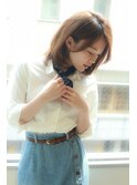 30代40代50代 大人可愛い小顔ミディアムレイヤー恵比寿
