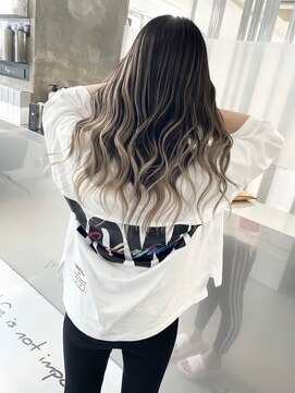 キング(K!ng) ハイライトカラーミルクティーベージュケアブリーチダブルカラー