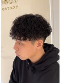 大分メンズ波巻きスパイラルパーマ刈り上げレイヤーツーブロック