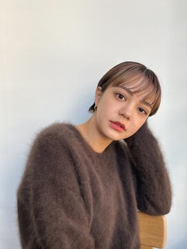 セーヌパス(CEINE PATH) シースルーバング/ベージュカラー/ショートボブ