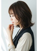 アントワープトーキョー(antwerp TOKYO)&nbsp;30代40代50代外ハネミディアムレイヤーウルフボブ髪質改善白髪染