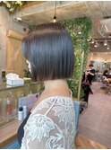 イメチェン外ハネボブ美髪ワイドバング顔周りレイヤーカット
