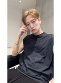シースルーコンマバング×ミルクティーベージュ