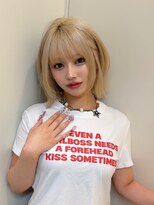 ロンドブルーム 天神大名店(Lond Bloom)&nbsp;イメチェンショート外ハネボブ美髪ブルーブラック暗めカラー