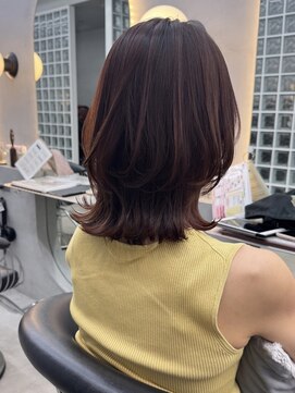 ロンドポレール 北千住(Lond polaire) 暗めカラー/レイヤーカット/マロンベージュ/くすみベージュ