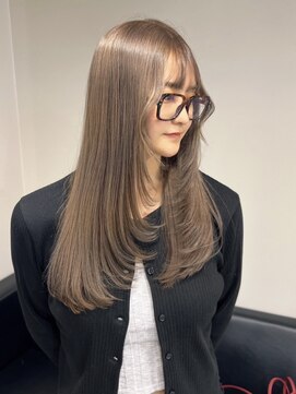 ベレーザ 渋谷神南(Beleza) 16159ブリーチ＆ダブルカラーココアブラウンチャコールグレー