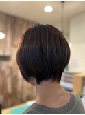 丸みショート+縮毛矯正