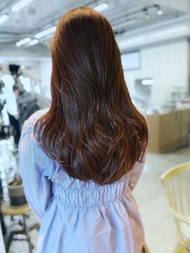 エインアンリー 明治神宮前(AIN.ANLY.) ワンカールレイヤーカット美髪バング薄め前髪小顔カット