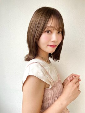 カバーヘア ブリス 戸田公園西口店(COVER HAIR bliss) 20代30代◎韓国風ミルクティーボブ×くびれ外ハネp戸田公園