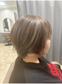 【白髪ぼかし】白髪ぼかしハイライト＋ショート