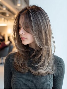 ダル 渋谷/表参道(DAL.) バタフライレイヤーロングレイヤーハイトーングレージュブリーチ