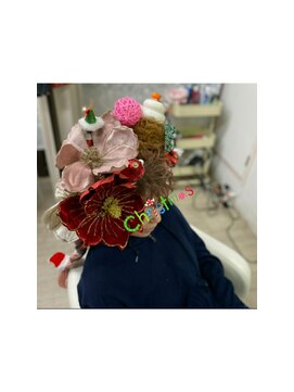 ハナココ 水戸店(hana Coco) どうなっているのかわからない 特殊ヘアつけ毛使用!水戸大工町