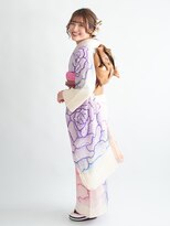 ヘアーサロン ラフリジー(Loufreasy)&nbsp;愛され振り袖スタイルとミディアムの編み込みダウンヘアアレンジ