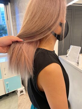 ルーブ トウキョウ(Loob. TOKYO) インナーカラー beige×palepink ブリーチカラー/池袋