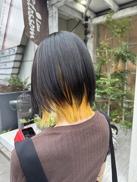 ラウブロッサム 大宮西口店(Lau Blossom) インナーカラー  イエロー