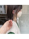 インナーカラー/イヤリングカラー/ボブ/グレージュ