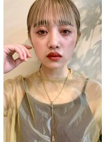 ミッシュバイアーバン(misch by urban.)&nbsp;ハイトーン/前髪/前髪カット/ヘアアレンジ　【堀　春菜】