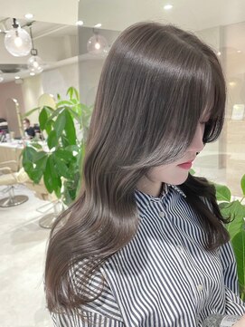 ミズチャーム(Ms.CHARM) うる艶ロング/グレージュアッシュ