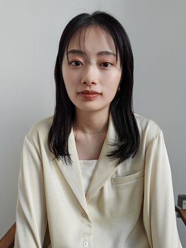 エンス 銀座(Ence) ココアブラウン/ミディアムレイヤー/オリーブグリーン/小顔/銀座