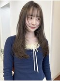 ブリーチなしオリーブベージュレイヤー福岡天神美容室