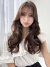 前髪カット+小顔顔周りカット+カラー+髪質改善KERASTASE TR/大宮/韓国ヘア