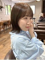 ヘアーミュゼ 井田店(Hair Musee)&nbsp;似合わせ外ハネボブ × オリーブブラウン