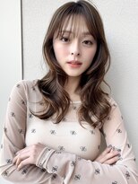【MINX】くびれヘアアプリコットオレンジハイライトカラー_銀座