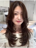 髪質改善/ミルクティー/韓国風/レイヤーカット/縮毛矯正