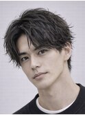Haleニュアンスパーマリバースセンターパートフェザーパーマ原宿