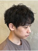 無造作パーマ×マッシュスタイルで大人な雰囲気に◎