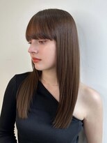 全席個室美容室 Zina津田沼 髪質改善/縮毛矯正【ジーナ】&nbsp;髪質改善　斜めバングラベンダーカラー　美髪【Zina 津田沼】