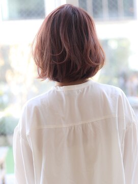 マイラ 銀座(myla) 大人可愛い透け感ピンクアッシュ小顔ひし形ボブレイヤー20代30代