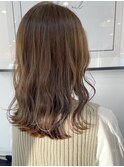 ブリーチなしダブルカラーで柔らかベージュ☆垢抜け透明感カラー