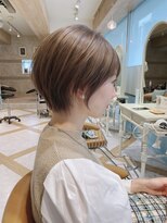 ロンド ストラーダ 心斎橋(Lond strada)&nbsp;【津賀　涼】ショートグレージュカラーボブウルフココアベージュ