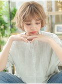大人ハイライトくせ毛風金髪ボブショートT2浦和10代20代30代!