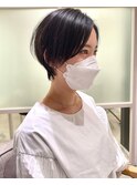 暗髪ナチュラルハンサムショート