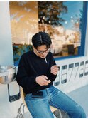 フェード センターパート メンズカット