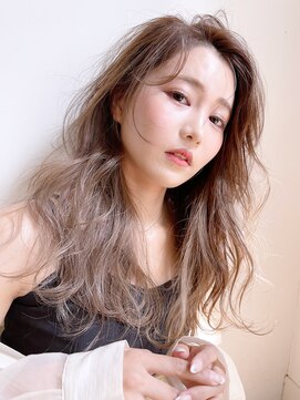 アルバム 銀座(ALBUM GINZA) ふわふわカーリーロング_ショコラアッシュヘルシー_38792