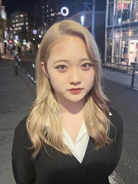 ワンズクロエ 原宿店(ONE's Chloe) 黒髪/前髪パーマ/グレーベージュ/レイヤーロング/インナーカラー