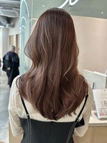 ウェイズトウキョウ 新宿店(Ways TOKYO) ピンクベージュ　柔らかベージュ　レイヤーカット　前髪　巻き髪