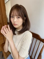 ガーランド (Garland) 大人かわいいミディアムレイヤー顔まわりレイヤーピンクベージュ