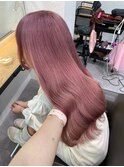 7352ベビーピンクブリーチなしダブルカラー韓国艶髪ワンホンヘア