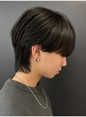 センターパートニュアンスパーマ韓国カルマパーマコンマヘア