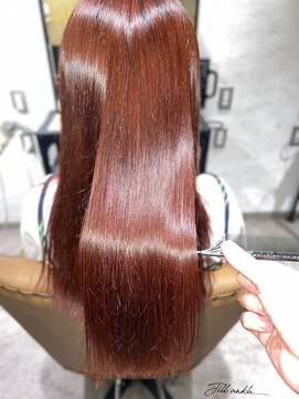 ジル アンク(Jill ankh) 《Jillankh 姫路駅前》レッドオレンジ　髪質改善　艶髪カラー