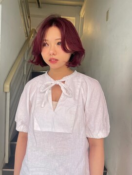 フェブ(fev) <fev_sakura> bob cut × cassis red